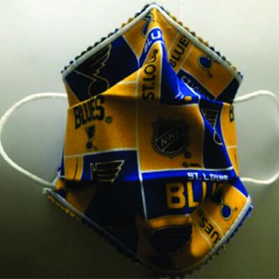 FACEMASK - NON-MEDICAL HOMEMADE MASK - STL BLUES Thumbnail