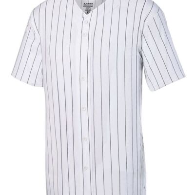SEW  N STITCHES - AUGUSTA Pinstripe Full Button Baseball Jersey Thumbnail